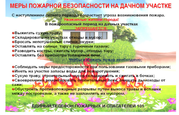 Памятки по пожарной безопасности
